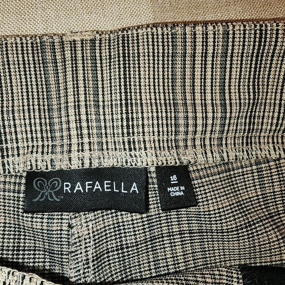 Rafaella Women's Pull-On Stretch Ankle Pant Size 14 Plaid Academia Preppy Office - Picture 6 of 11